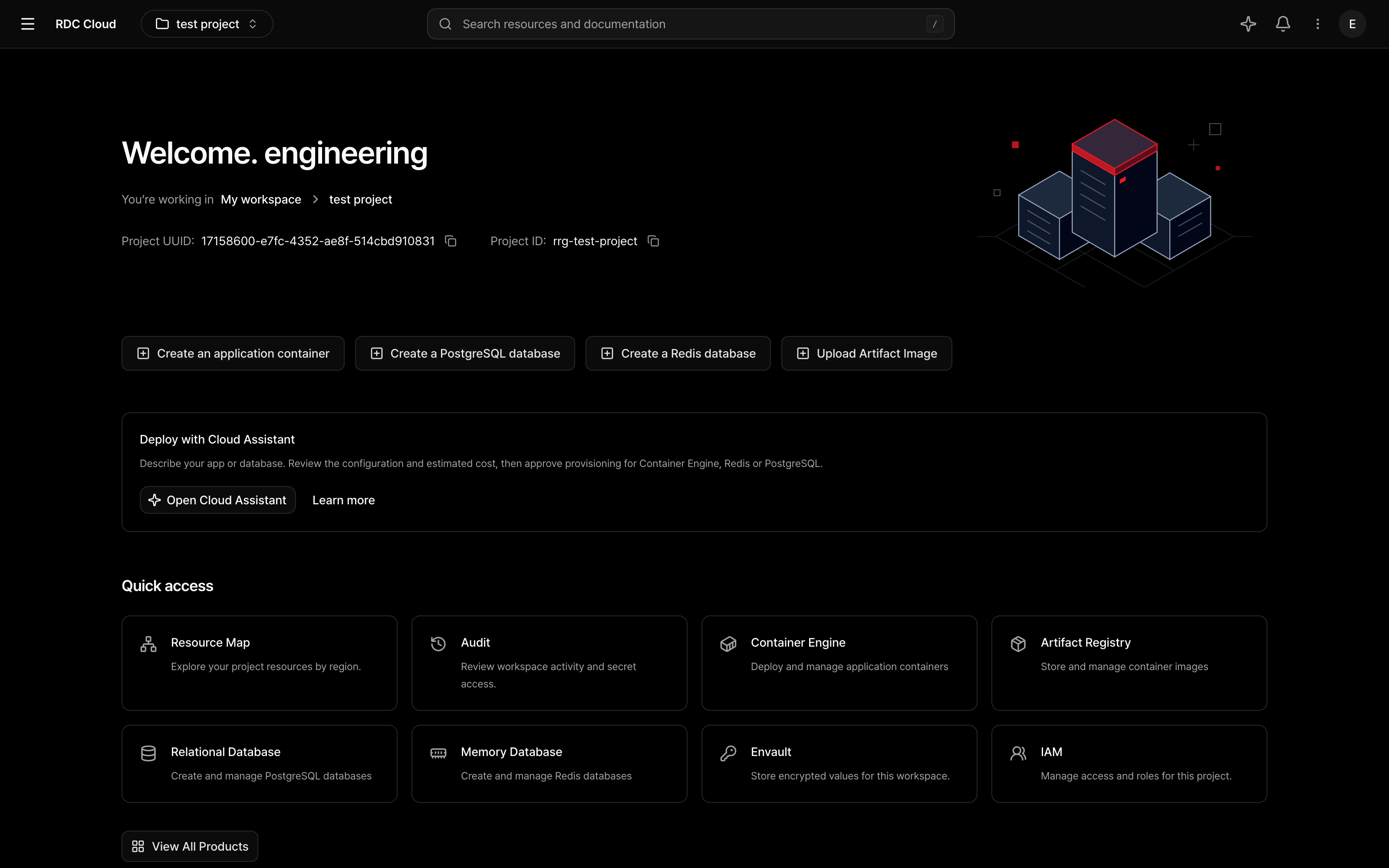 RDC Cloud Console project overview
